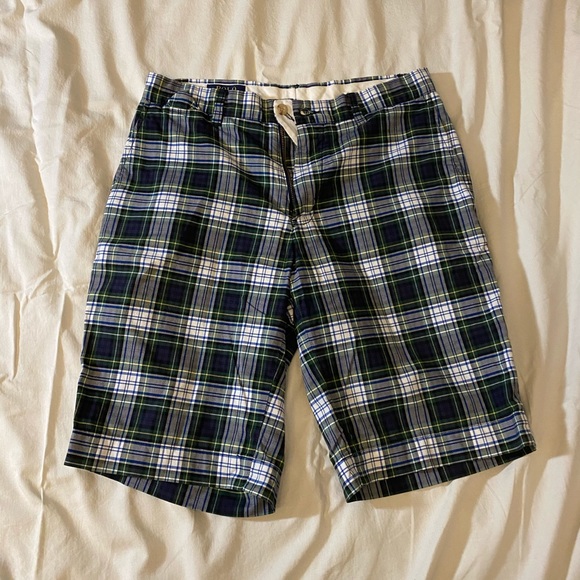 plaid polo shorts